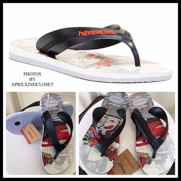 HAVAIANAS DISNEY MAX CARS FLIP FLOP SLIDES SANDALS BEAC POOL WATER SHOES - Picture 6 of 8
